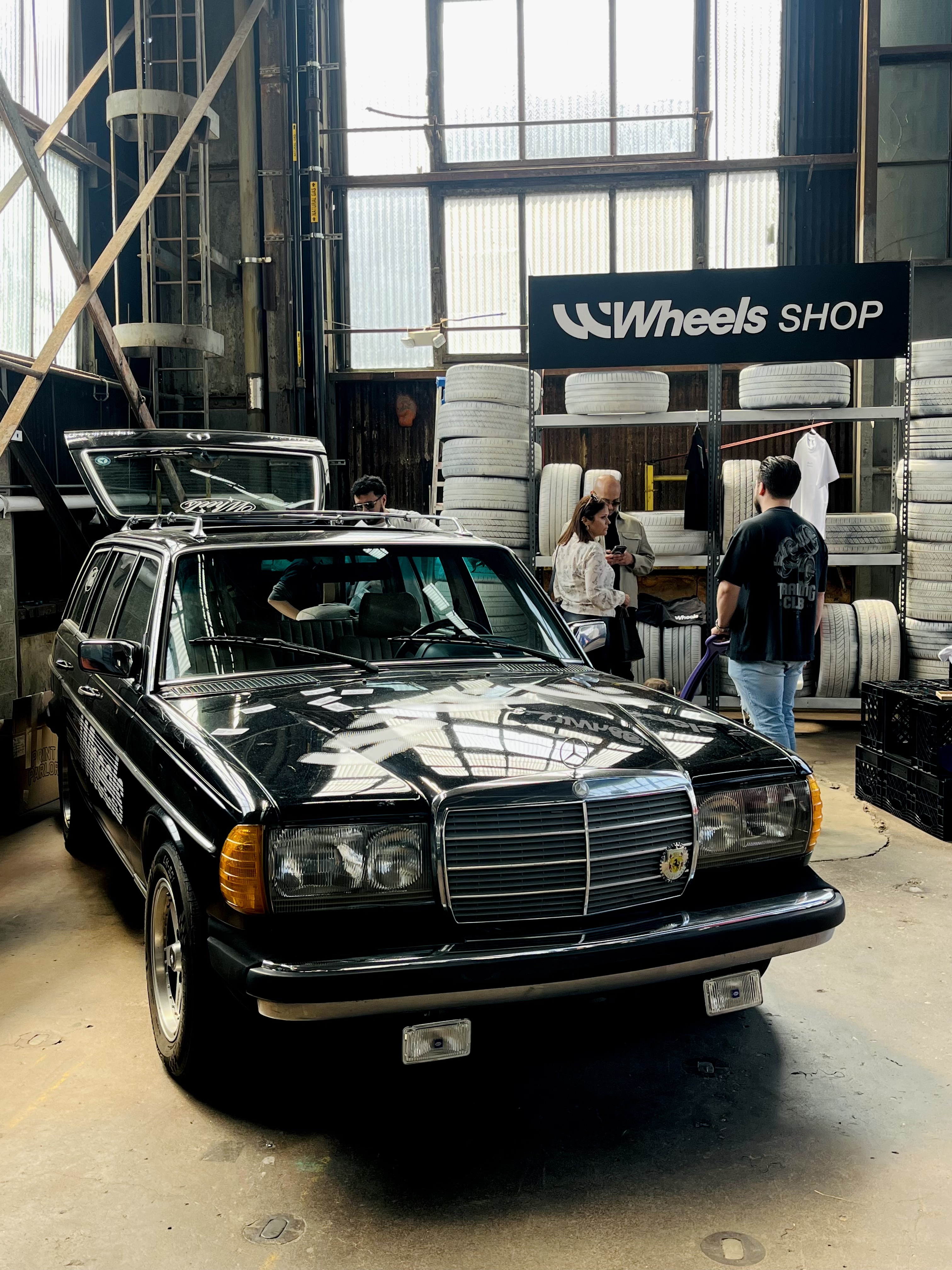 a black mercedes-benz wagon