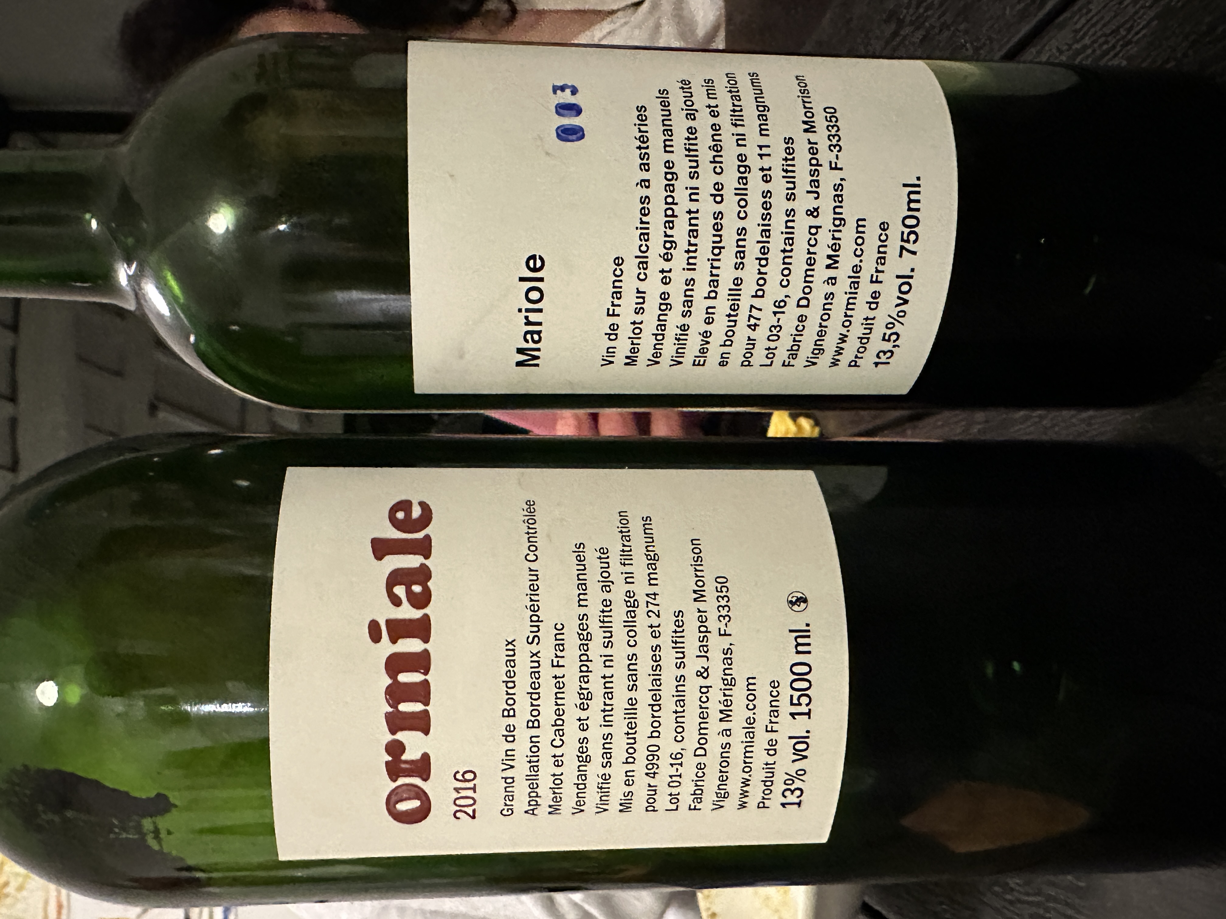 Two bottles of wine